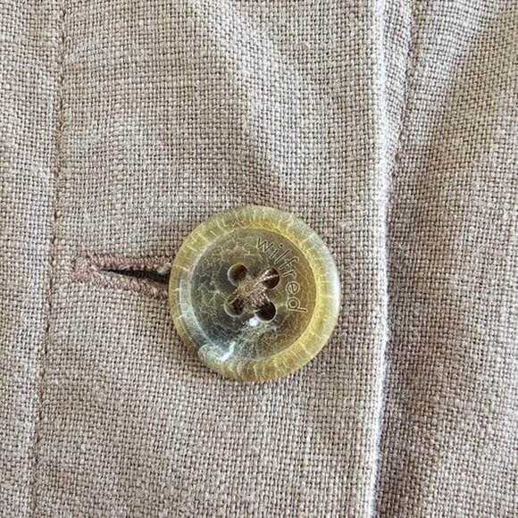 Aritzia Wilfred Ducharme linen mini dress dusty rose beige size 00 - Picture 14 of 16